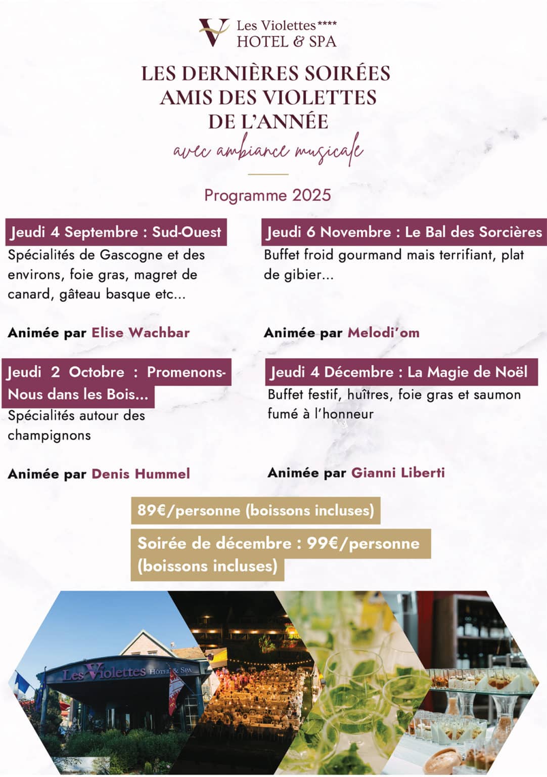Programme amis des violettes fin 2025