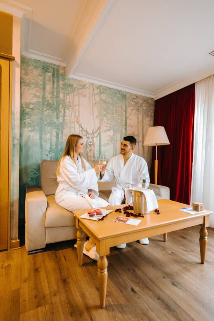 Chambre romantique avec jacuzzi privatif – Hôtel Spa Alsace